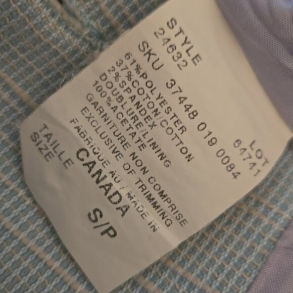 Y2K Le Chateau Blue & White Tweed Skirt and Blazer Jacket Suit Set. - Picture 16 of 16